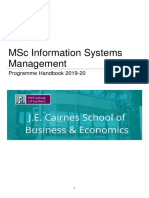 MScISM Programme Handbook 2019 20