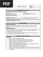 Perfil de Puesto Secretaria de Gerencia