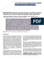 Phytochemical Screening, Elemental Analysis and Physicochemical Properties of The Oil From Cassia Occidentalis (Coffee Senna) Seed