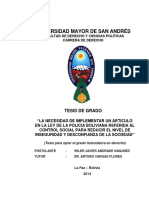 Trabajo de Investigación Policía Boliviana