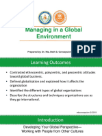 Managing in A Global Environment