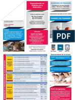 Triptico Especializacion Didactica de La Matematica