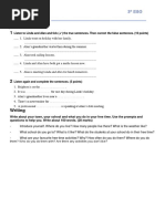 Diagnostic Test 3º Eso