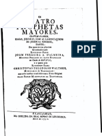 Os Quatro Prophetas Mayores... Dos Quaes Os Tres Primeiros Sao Traduzidos Pelo Reverendo Padre Joam Ferreira a. D'Almeida... E O Quarto Pelo Reverendo Padre Christovao Theodosio Whalter (1751, Trangambar)