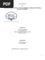 Structural Analysis and Design of Industrial Building in Mcdonald Steel Building Products LTD (MSBPL)