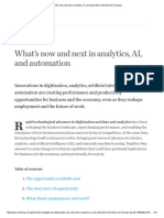 What'S Now and Next in Analytics, Ai, and Automation: Executive Briefing May 2017 Mckinsey Global Institute