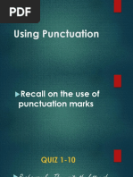 Powerpoint On Punctuation, Quiz