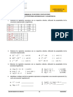 Hoja de Trabajo 13 Ecuaciones Exponenciales y Logarítmicas