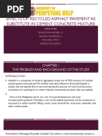 Effects of Recycled Asphalt Pavement As Substitute in Cement Concrete Mixture