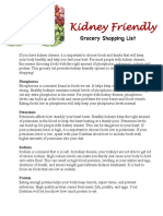 Kidney Friendly Diet Handout