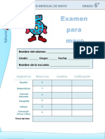 Examen Oficial de Mayo 6to Grado