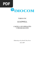 Curso Básico Torno CNC Leadwell - Ingeniero David Rozo Torres