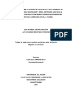 Causas Que Generan La Deserción Escolar de Los Estudiantes de Los Niveles de Básica Secundaria y