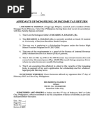 Affidavit of Non Filing of Itr PDF