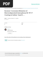 Erosion-Corrosion Behavior of Electrodeposited Amorphous Ni-W-P Coating in Saline-Sand S...