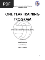 One Year Training Program: Polytechnic University of The Philippines Sta. Mesa, Manila