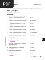 Skills Practice: Riding A Ferris Wheel Introduction To Circles Vocabulary