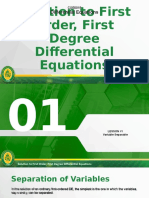 Lecture 3 - Solution To First Order, First Degree de