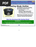 Die Casting Study Outline: Housing For A Thermoelectric Fan