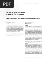 Nuevos Paradigmas en Gestion Humana