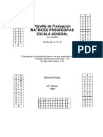 Plantilla Matrices Progresivas de Raven PDF