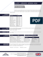 Aluminium Alloy 1050 H14 TDS