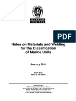 Rules On Materials and Welding For The Classification of Marine Units