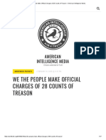 We The People Make Official Charges of 28 Counts of Treason: American Intelligence Media