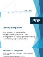 Defining Bilingualism and Bilingual Education