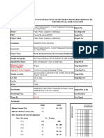 Test Report On Extraction of Bitumen From Bituminous Paving Mixture and Mechanical Size Analysis