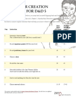 DnD5 Character Creation Checklist