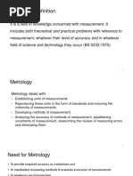 Metrology: Definition