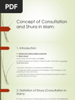 Concept of Consultation and Shura in Islam