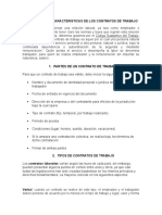 Normatividad y Caracteristicas de Los Contratos de Trabajo