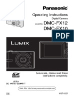 (Instrukcja Obsługi) Panasonic DMC-FX12 (En)