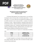 Guidelines For Numeracy Skills Assessment