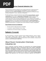 Ducon Construction Chemicals Industries LTD - Concrete Admixtures in Bangladesh