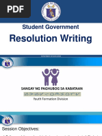 Student Government: Resolution Writing