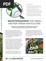 Water Management: For Urban and Peri-Urban Horticulture