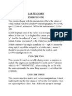 Lab Summary Exercise One