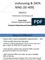 Data Warehousing & DATA MINING (SE-409) : Lecture-2