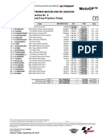 Motogp™: Gran Premio Michelin® de Aragon Free Practice Nr. 2 Combined Free Practice Times