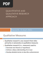 Qualitative and Quantitative Research