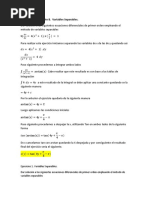 Ejercicios 1 Estudiante B. Variables Separables