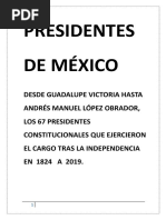 Imprimir Presidentes de Mexico 1824