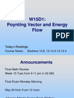 W15D1 - Poynting Vector and Energy Flow - Answers - JWB