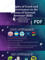 Examples of Good and Bad Governance in The Bureau of Internal Revenue (BIR)