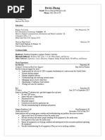 Devin Zheng Resume