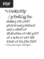 Courtship: / Panliligaw