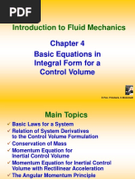 Introduction To Fluid Mechanics: Basic Equations in Integral Form For A Control Volume